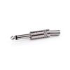 CONNETTORE JACK MASCHIO 6,3MM MONO, A SALDARE, PROTEZIONE CAVO, COLORE  ARGENTO, MATERIALE METALLO